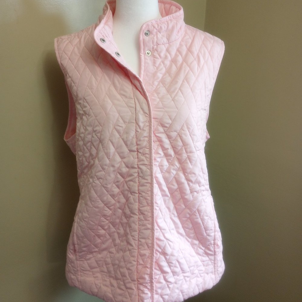 Croft & Barrow Women's Quilted Lightweight Quilted Vest, Pink, L
